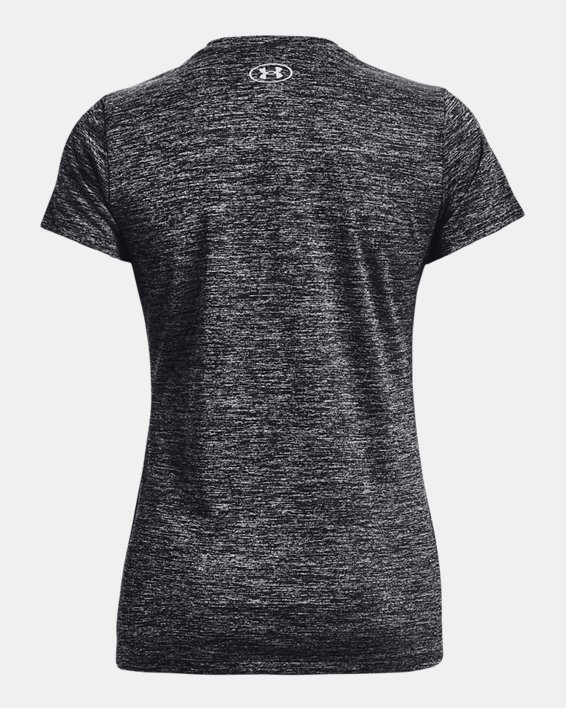 Women's UA Tech™ Twist Graphic V-Neck Short Sleeve, Black, pdpMainDesktop image number 5